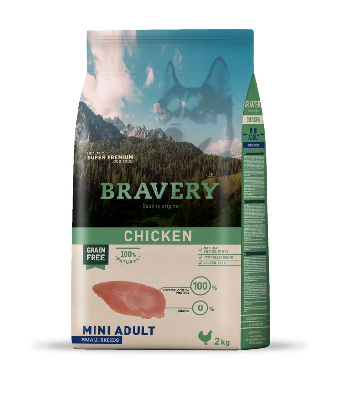 BRAVERY DOG MINI ADULT CHICKEN 2KG