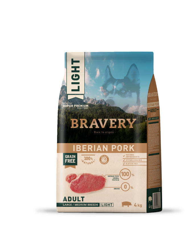 BRAVERY DOG LIGHT MED-LARGE BR. 4KG