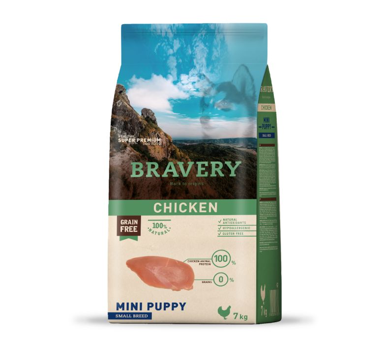 BRAVERY DOG MINI PUPPY CHICKEN  7KG