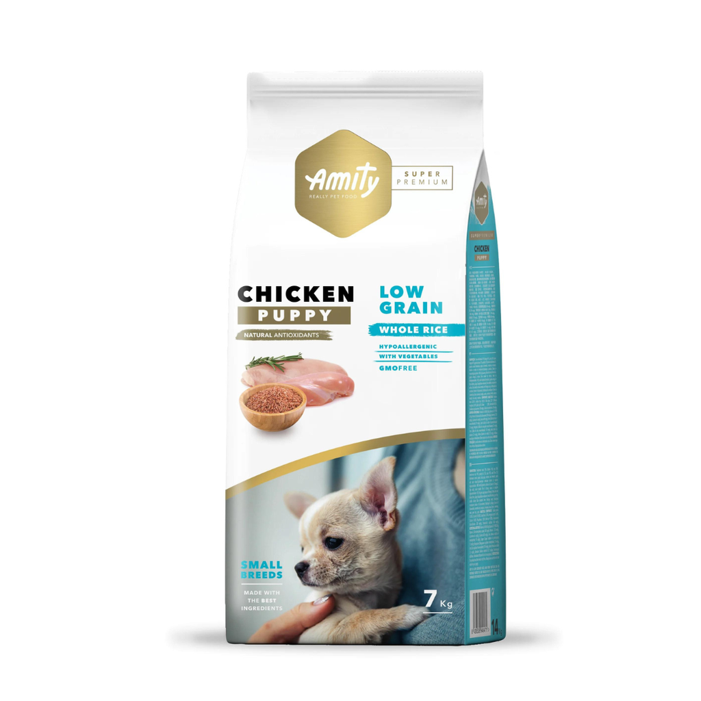 AMITY DOG LOW GRAIN MINI PUPPY CHICKEN 7KG