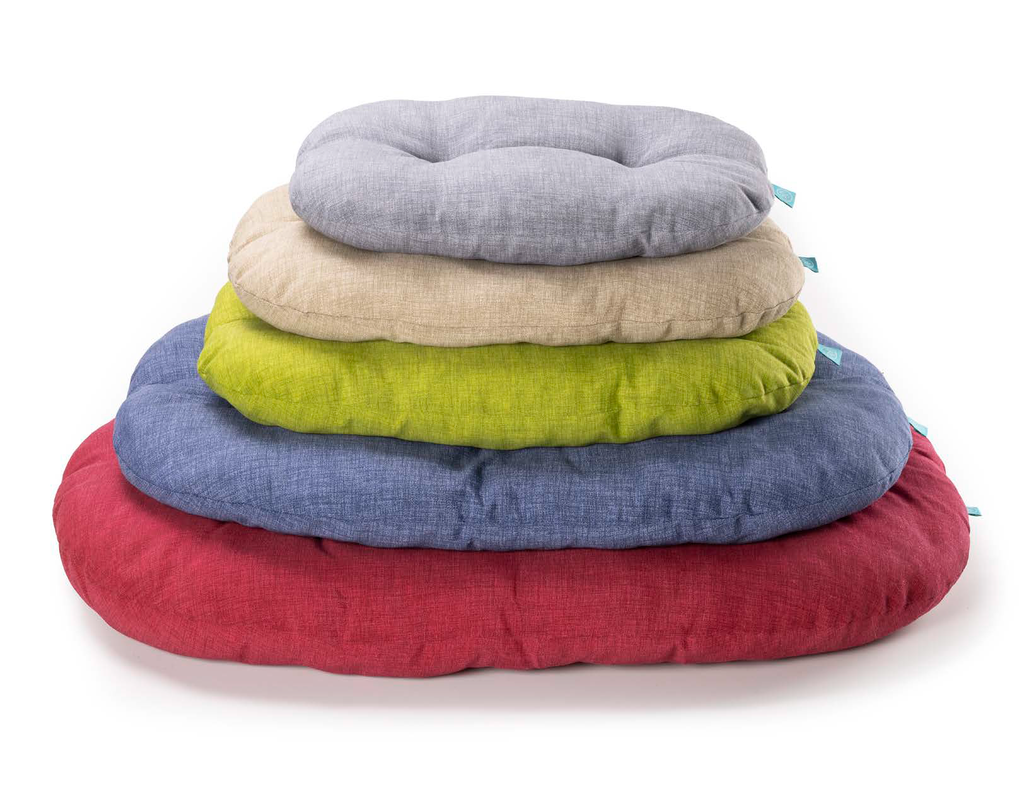 LEO PET COLCHON OVAL NETTUNO COLORES LISOS MIXTOS 65X45 CM