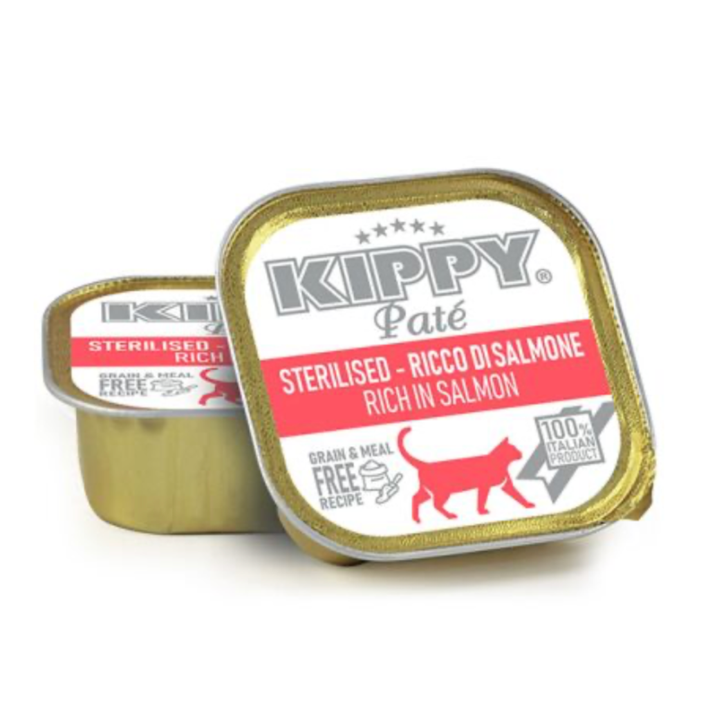 KIPPY CAT STERILIZED TARRINA PATÉ SALMÓN 90GR (32 UND.)