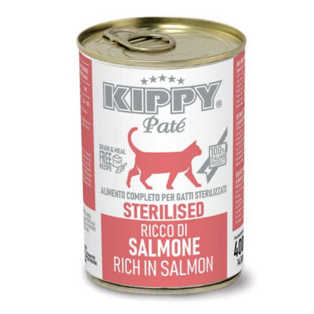 KIPPY CAT STERILIZED PATÉ SALMÓN 400GR (24 UND.)