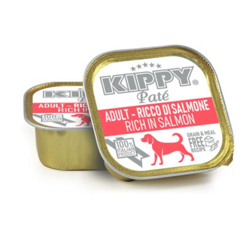 KIPPY DOG ADULT TARRINA PATÉ SALMÓN 150GR (22 UND.)