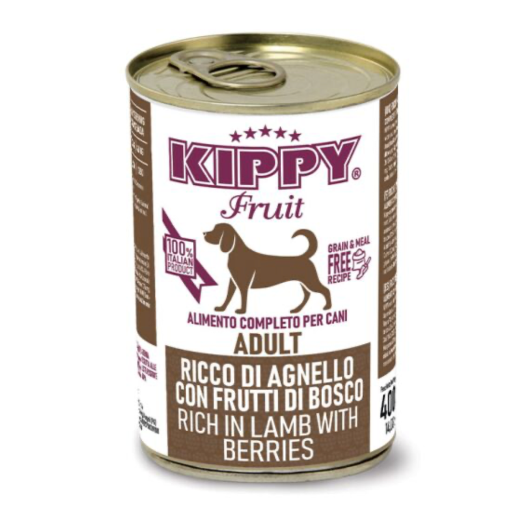KIPPY DOG ADULT PATÉ CORDERO CON FRUTAS DEL BOSQUE  400GR (24 UND.)