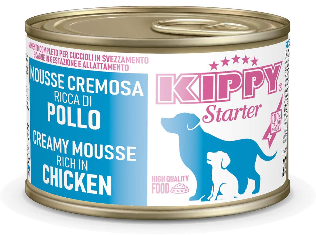 KIPPY DOG STARTER PUPPY MOUSSE POLLO 200GR (24 UND.)