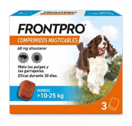 FRONTPRO COMPRIMIDOS MASTICABLES DE 10 A 25KG (3 UNID)