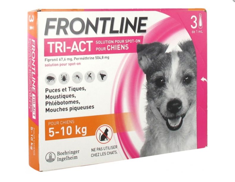 FRONTLINE TRI-ACT 3 PIPETAS (5 A 10KG)