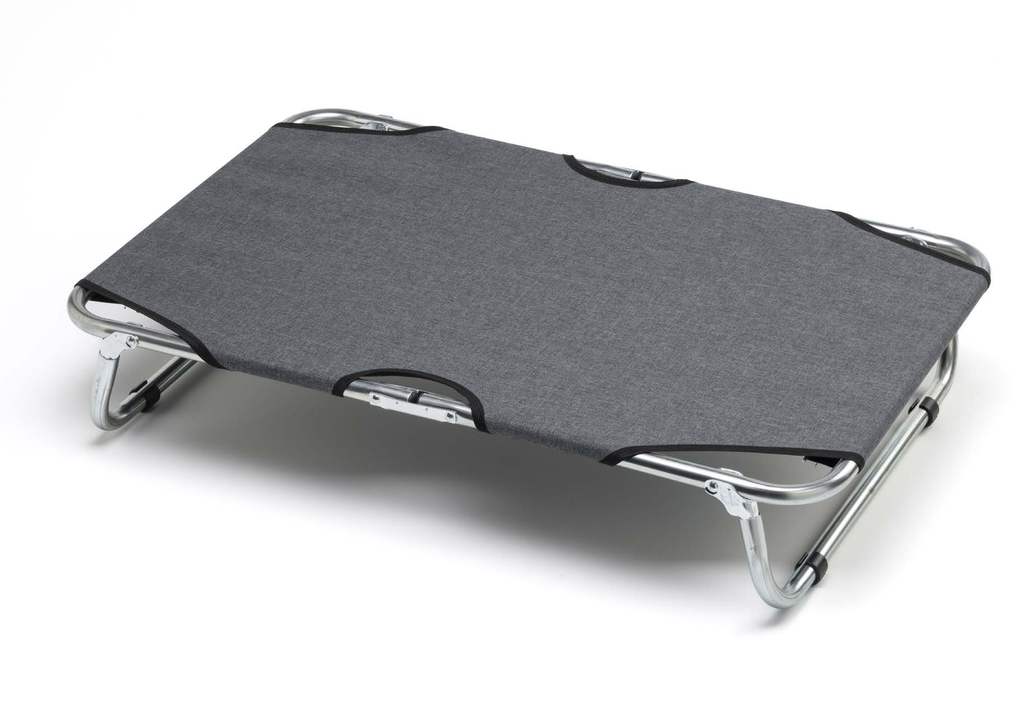 LEO PET CAMA PARA PERROS PLEGABLE METALICA GRIS 60X100 CM
