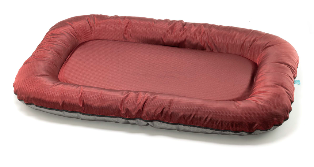 LEO PET COJÍN PLUTONE XXL OXFORD PANAL BURDEOS/GRIS 80X120 CM