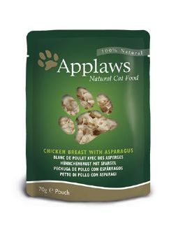 APPLAWS CAT SOBRE POLLO-ESPÁRRAGOS 12X70GR (12 UND.)