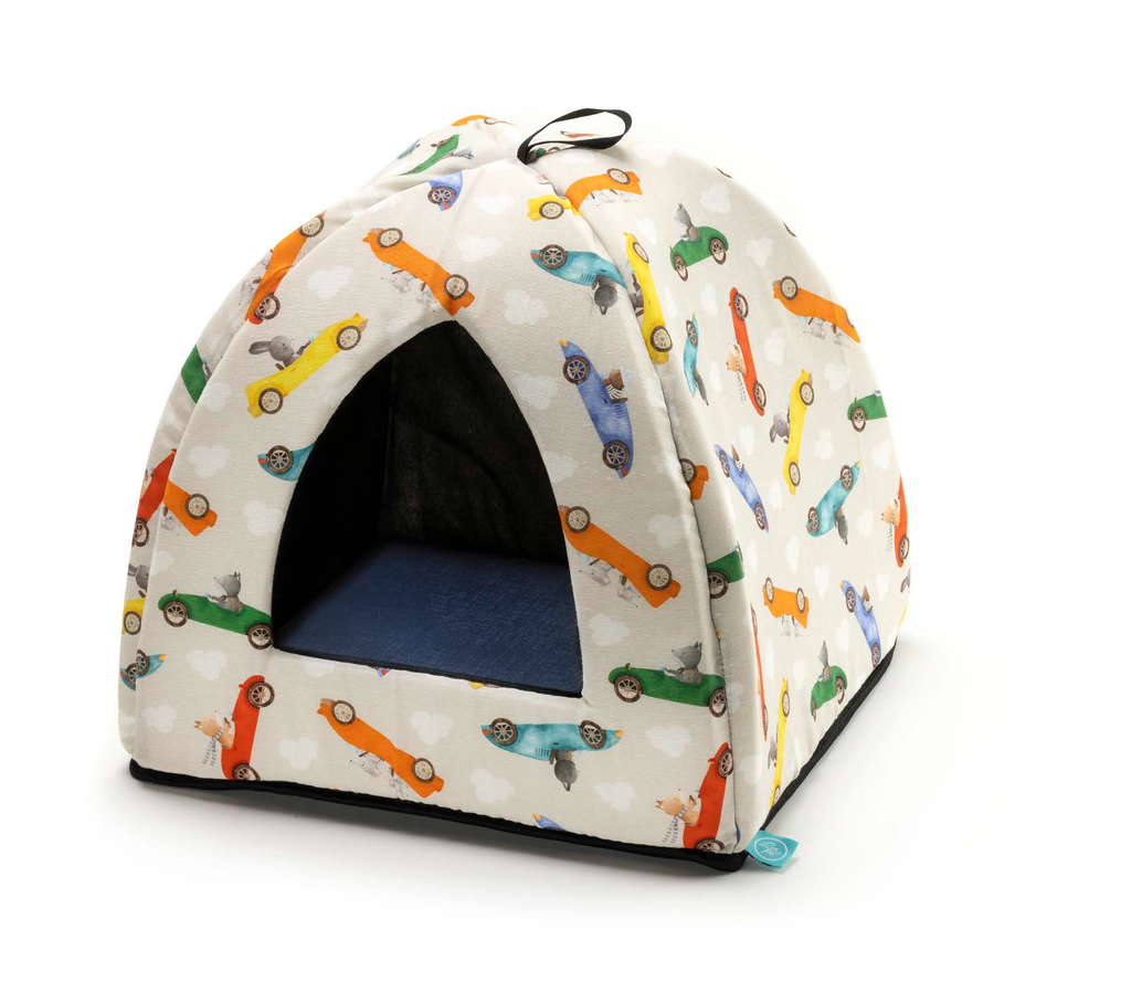 LEO PET CAMA IGLOO "CLEO" FUNNY CARS 40X40X40H CM