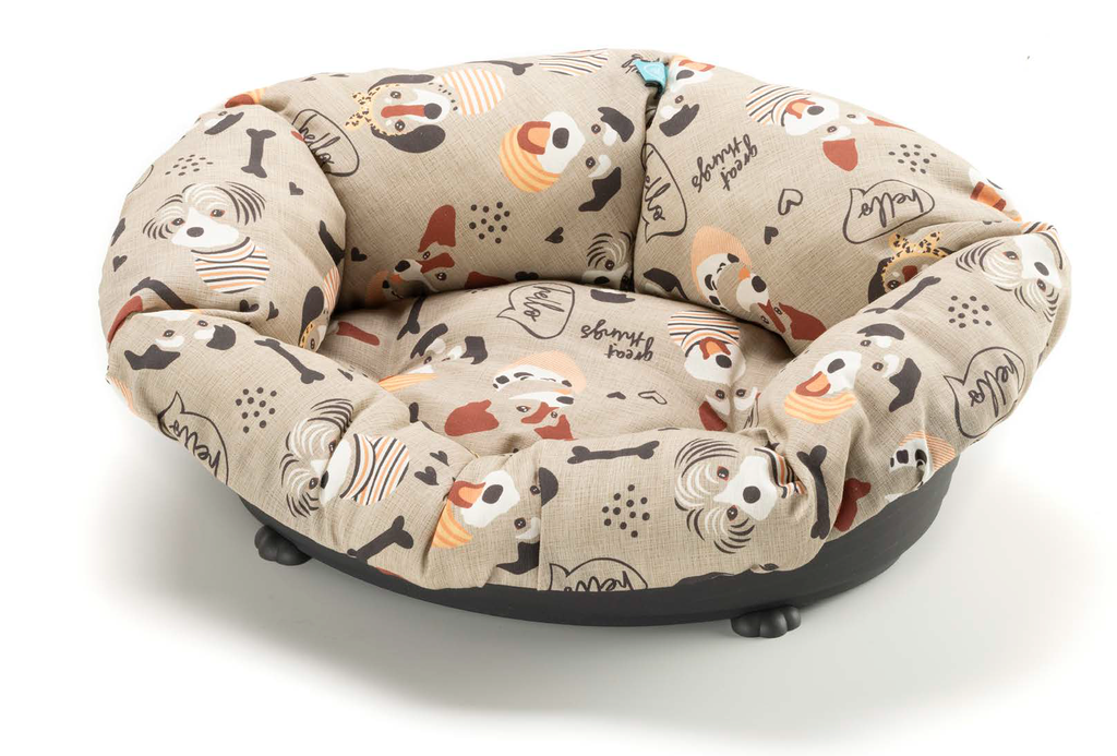 LEO PET FUNDA "GIOVE" DOGS AND BONES 90X60X26H CM CON BANDAS