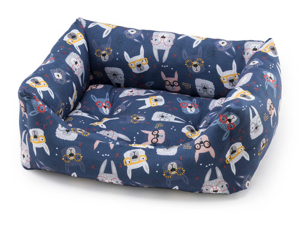 LEO PET CAMA "RODI" ESTAMPADO ALPACA 60X70 CM
