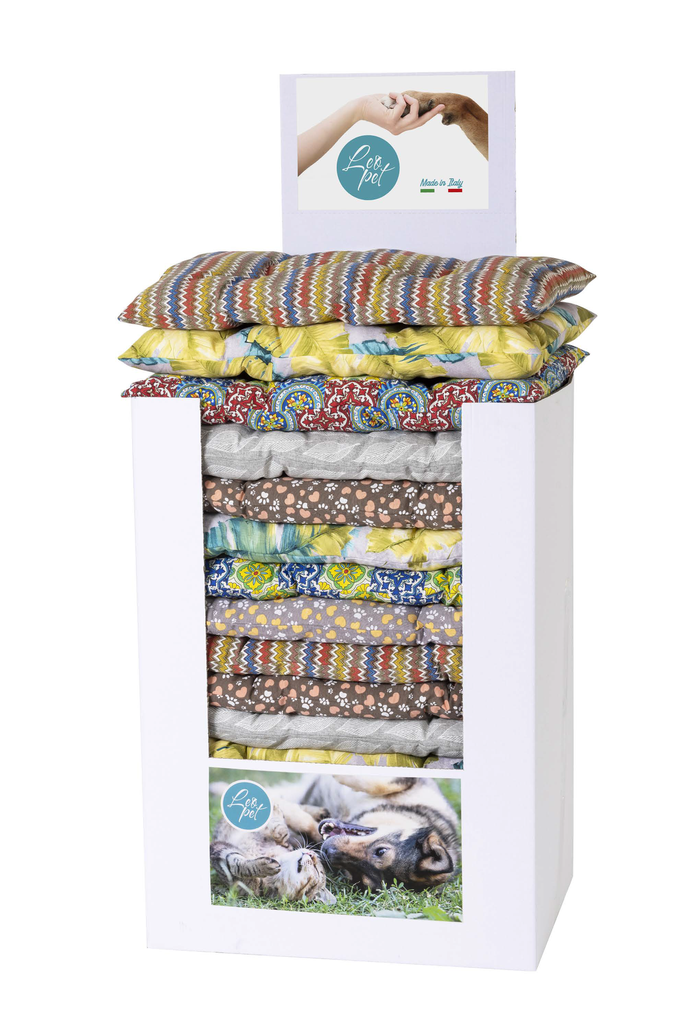 LEO PET EXPOSITOR COLCHON BOMBER SURTIDO 60x85 CM (18 UNIDADES POR EXPOSITOR)