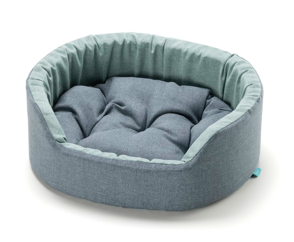 LEO PET CAMA ESPUMA LUX AZUL DALIA 55X41X15 CM