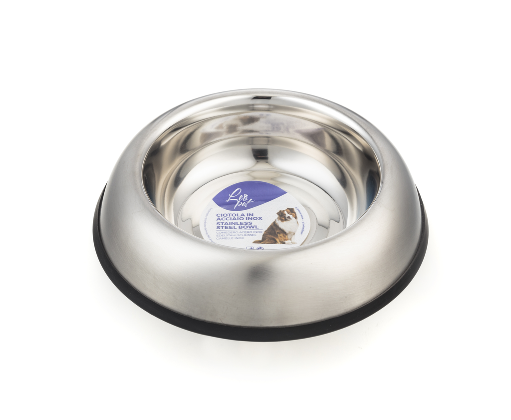 LEO PET BOWL DE ACERO INOXIDABLE ANTIDESLIZANTE 700 ML