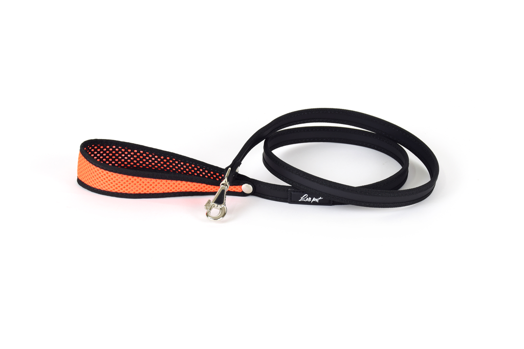 LEO PET TIRADOR EN MALLA COLOR NARANJA NEON 115CM