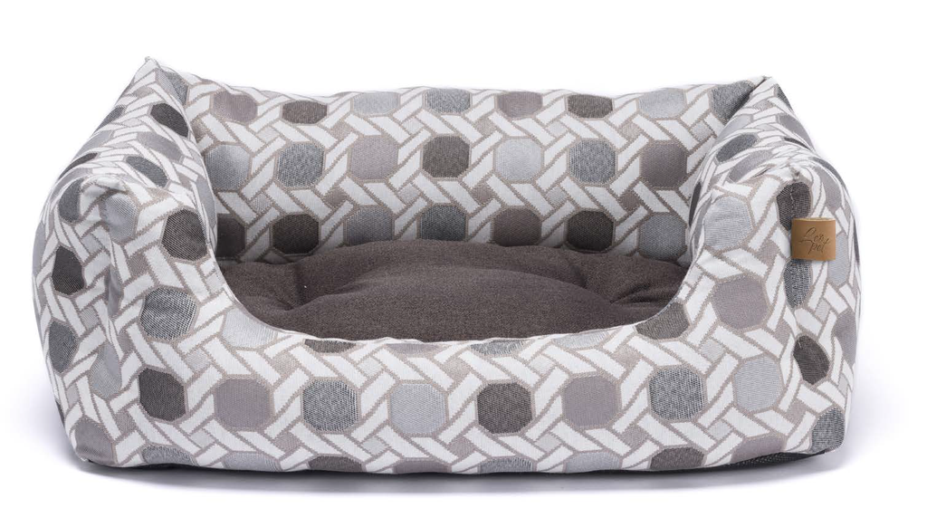 LEO PET CAMA RODI GEOMÉTRICA GRIS 60X70 CM