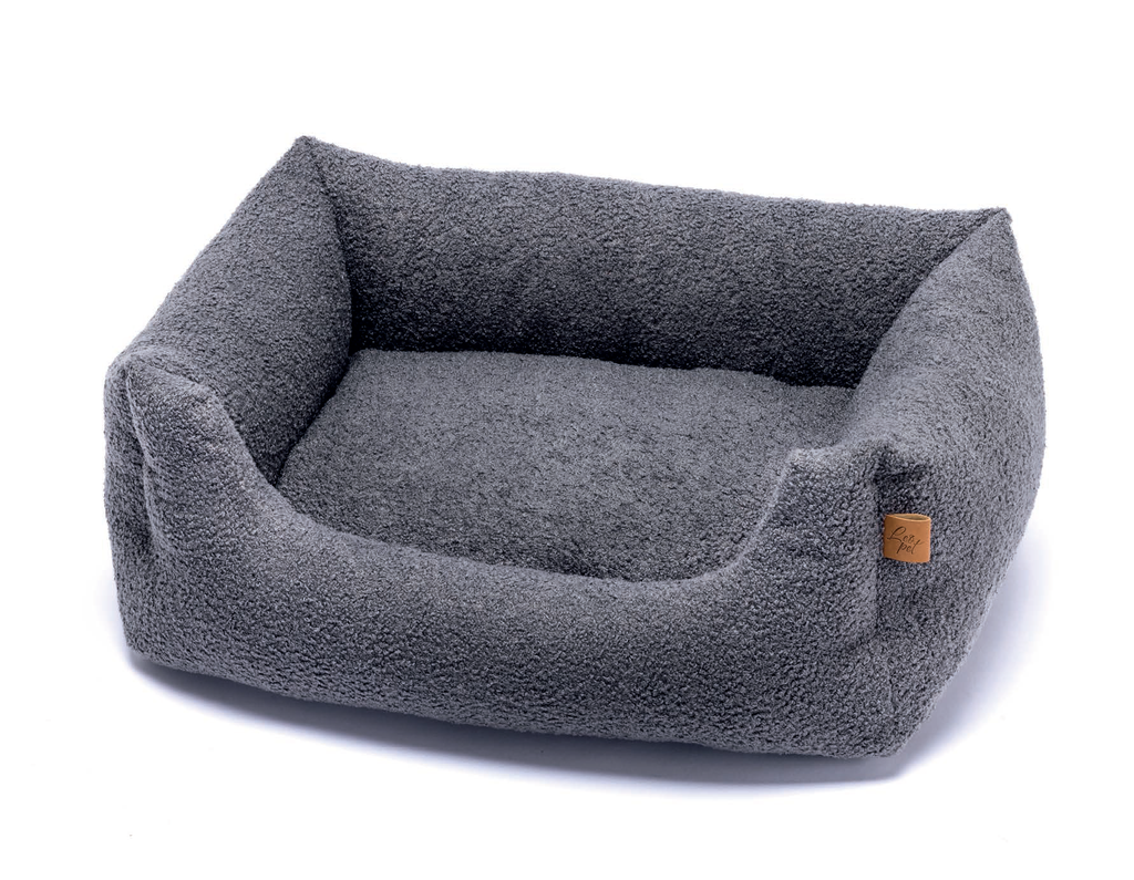 LEO PET CAMA RODI GRIS PELOUCHE CON CREMALLERA 70X85 CM