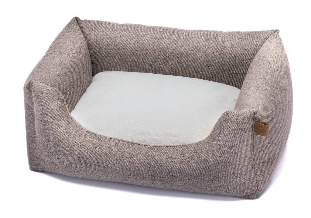 LEO PET CAMA RODI BEIGE NIEVE 85X110CM