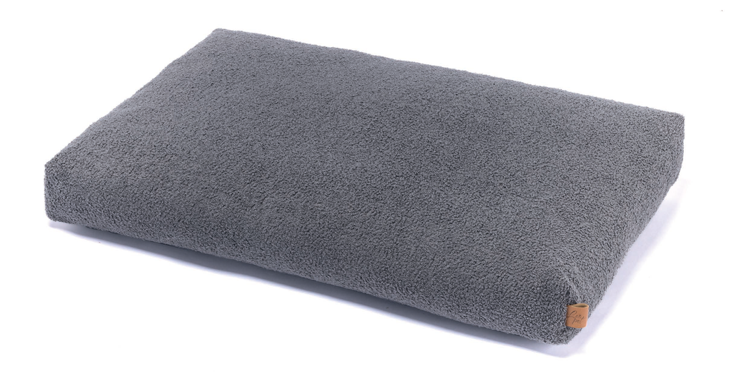 LEO PET COJÍN PAROS PELOUCHE GRIS CON CREMALLERA 60X100X10 CM