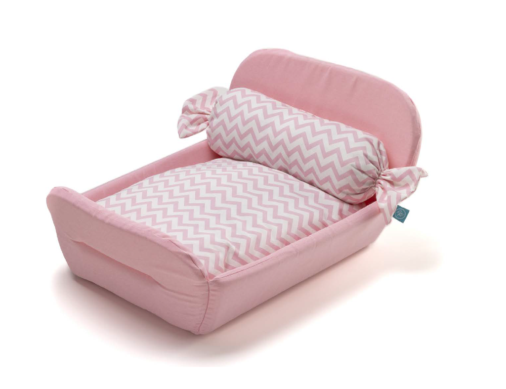 LEO PET CUNA PUPPIES ROSA ZIG ZAG 45X60 CM