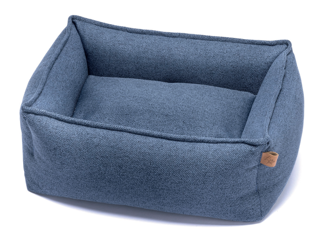 LEO PET CAMA ELBA AZUL NIEVE DESENFUNDABLE 70x85 CM
