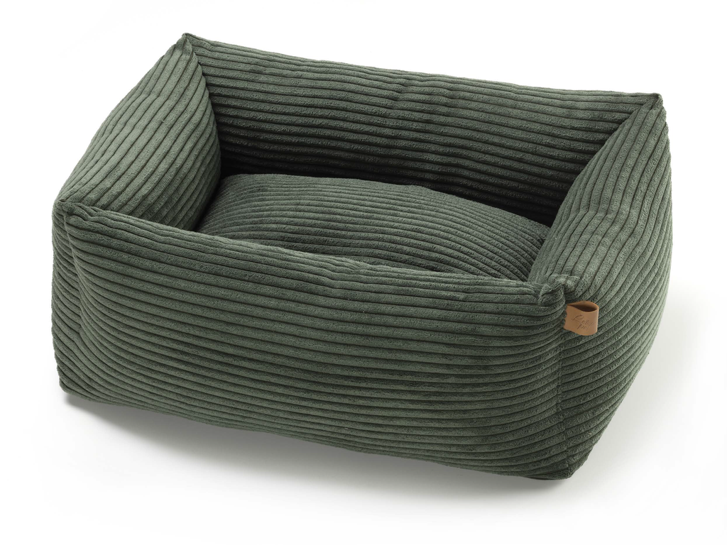 LEO PET CAMA ELBA TERCIOPELO VERDE 70X85 CM
