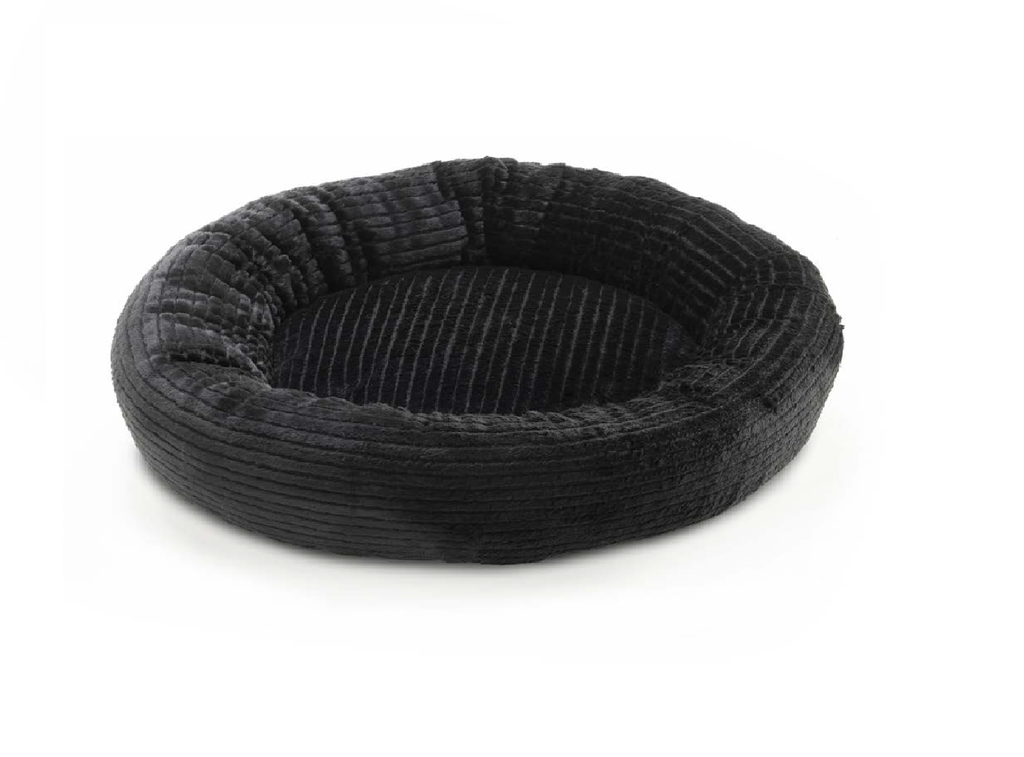 LEO PET CAMA DONUT NEGRA SUPER SUAVE 60X20 CM