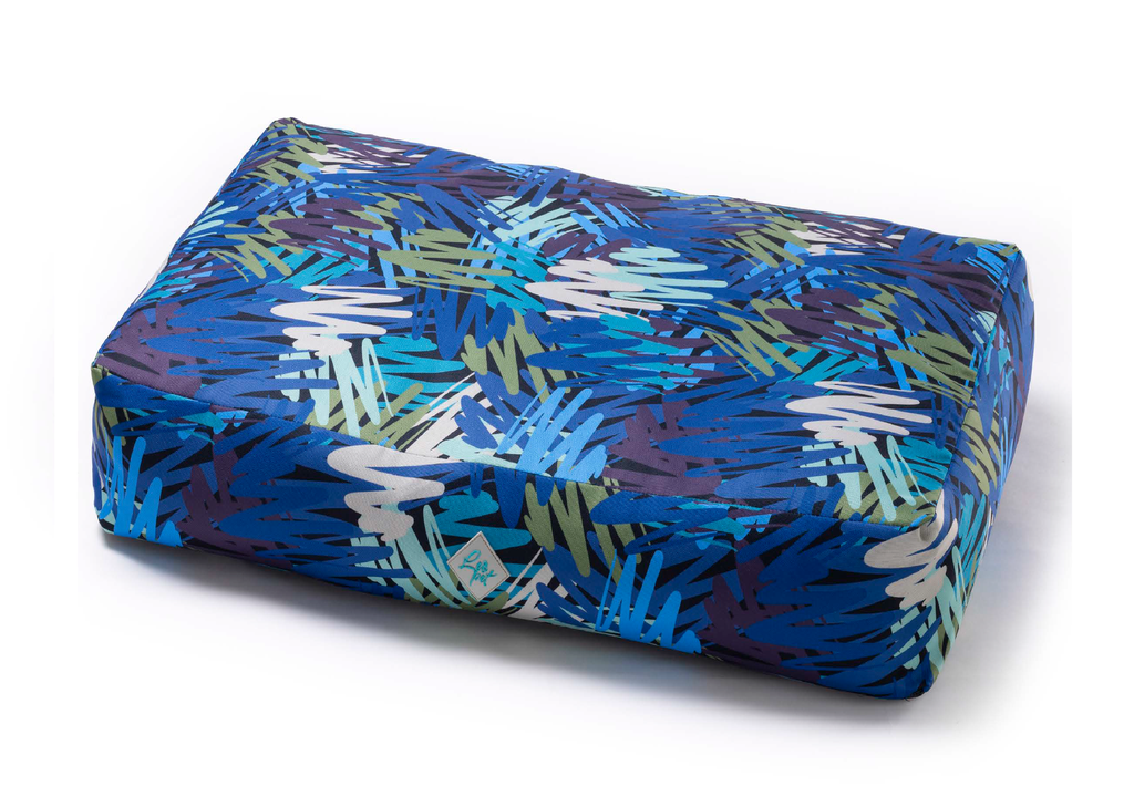 LEO PET COJÍN LADRILLO CON CREMALLERA OXFORD AZUL OCÉANO RESISTENTE AL AGUA 80X120X15 CM