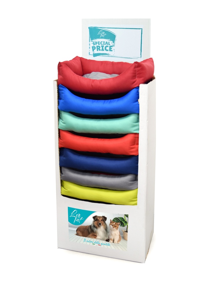 LEO PET EXPOSITOR CUNAS RODI TECNICAS COLORES VARIADOS 43x56 CM (12 UNIDADES POR EXPOSITOR)