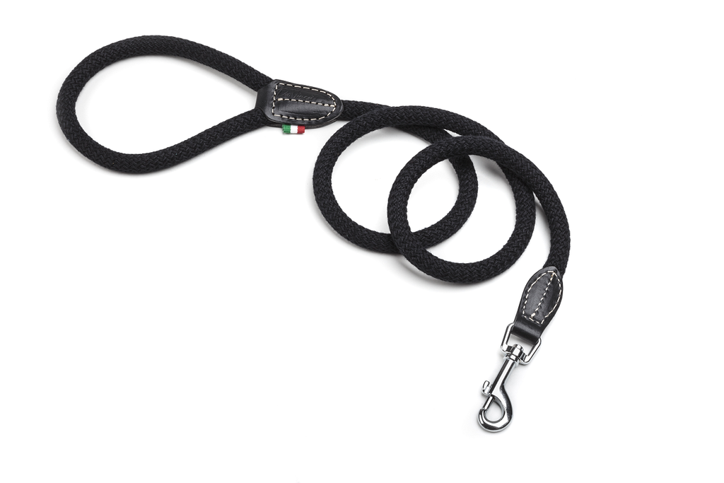 LEO PET CUERDA DE ALGODÓN PLOMO COLOR NEGRO 1.2x120 CM