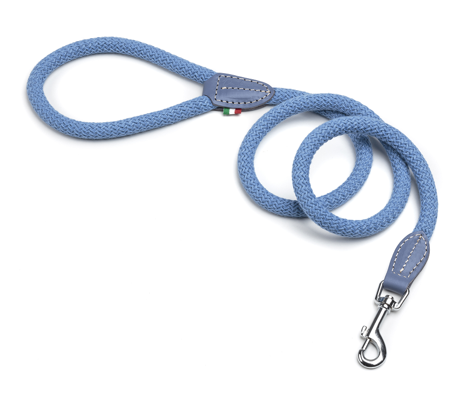 LEO PET CUERDA DE ALGODÓN PLOMO COLOR AZUL CLARO 1.2x120 CM
