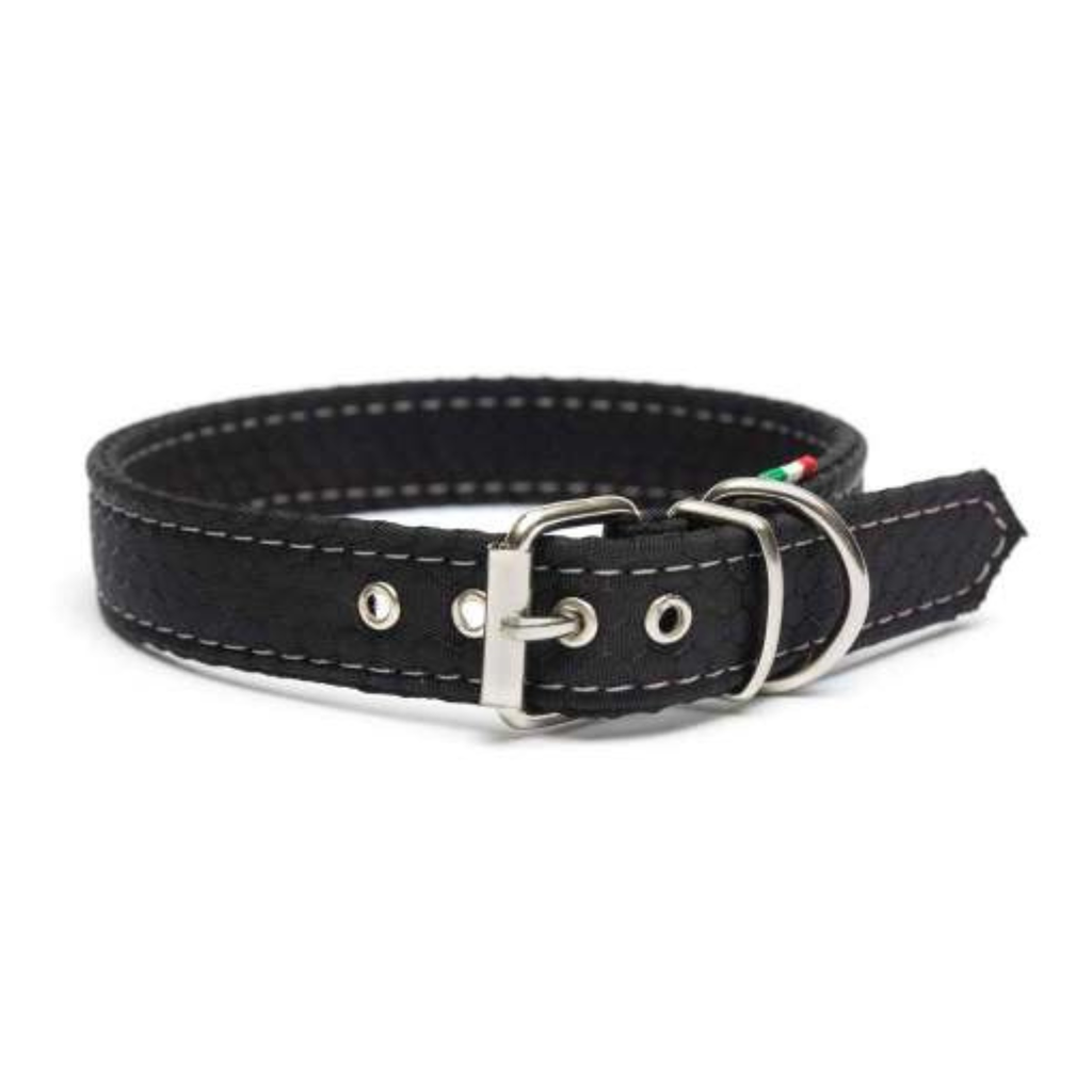 LEO PET COLLAR DE TELA IMPERMEABLE OXFORD COLOR NEGRO 30x2 CM