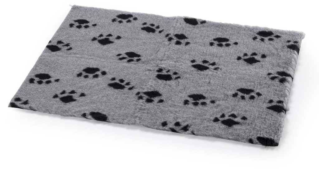 LEO PET FURBED HUELLAS GRISES 75x100 CM