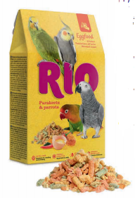 RIO ALIMENTO DE HUEVO COTORRAS-LOROS 250GR (5 UND.)