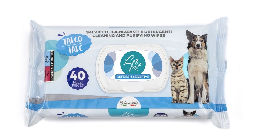LEO PET 40 TOALLITAS TALCO