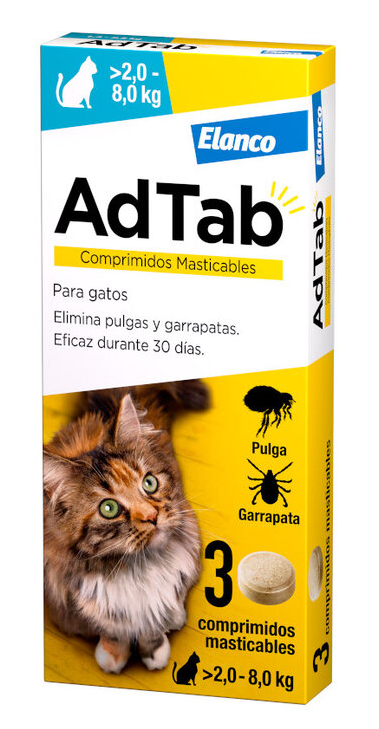 ADTAB GATO 48MG 2-8KG MASTICABLE 3CPD