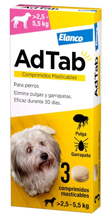 ADTAB PERRO 112MG 2,5-5,5KG MASTICABLE 3CPD