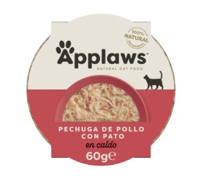 APPLAWS CAT TARRINA POLLO-PATO 10X60GR (10 UND.)