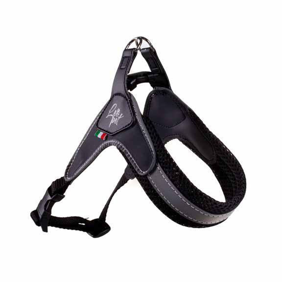 LEO PET ARNÉS AIRSOFT PVC/MALLA/POLIPOLIMETRICO 30-40CM NEGRO