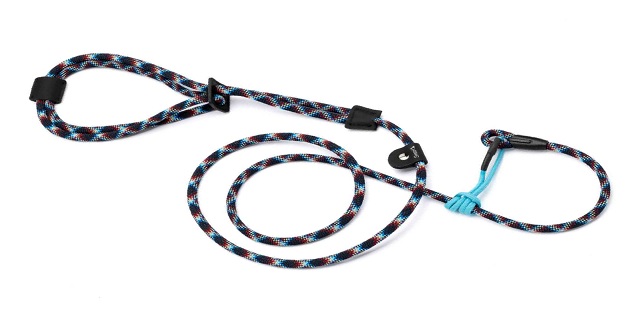 LEO PET ARNÉS CORREA DE CUERDA DIAM 10 TALLA M COLOR AZUL/NEGRO