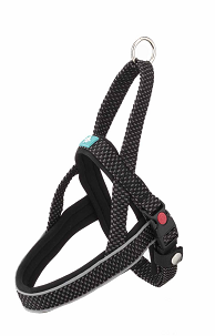 LEO PET ARNÉS DE NYLON IMPERMEABLE ADVENTURE "EAST" NEGRO L 50-65 CM