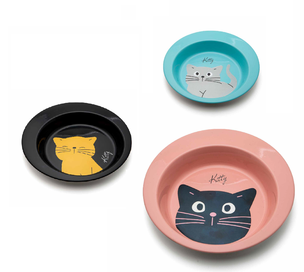 LEO PET BOWL "KITTY" INOX PARA GATOS COLORES 300 ML
