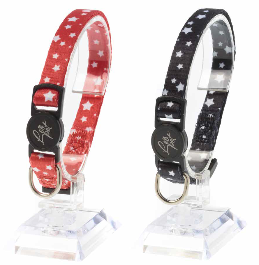 LEO PET COLLAR GATO ESTAMPADO ESTRELLAS COLOR VARIADO