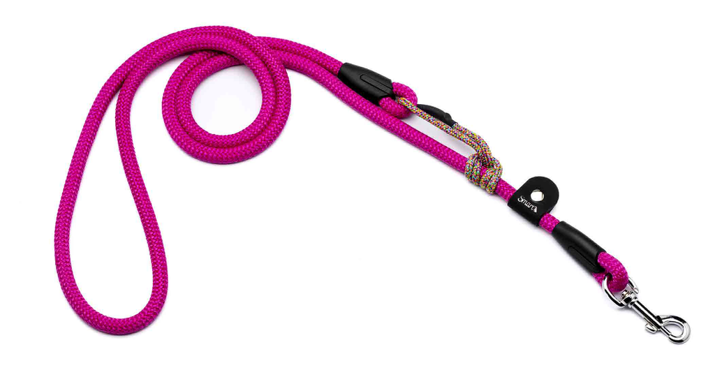 LEO PET CORREA CUERDA C/GANCHO COLOR FUCSIA 120-180 CM