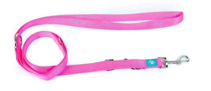 LEO PET CORREA DE ENTRENAMIENTO EN NYLON ROSA 2,5 x 300CM GROSOR 2,2 MM