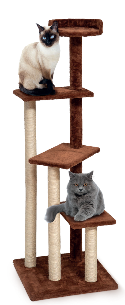 LEO PET RASCADOR "MAIORI" MARRÓN 50X50X145 CM