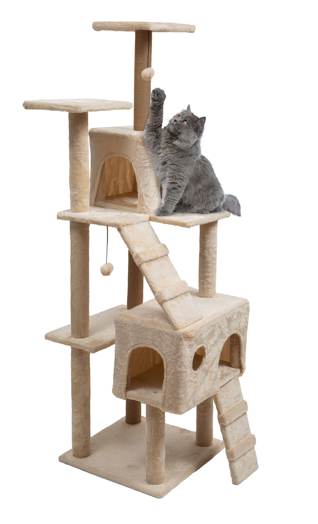 LEO PET RASCADOR "MOENA" BEIGE 50X50X170 CM